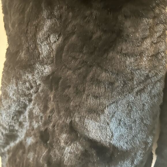 Loft Dressy Cozy Cotton Wool Knit Faux Fur Soft Open Sweater Vest Size Small - Picture 2 of 5